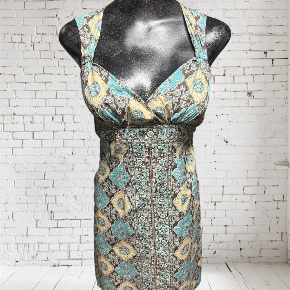 Patterned Halter Dress